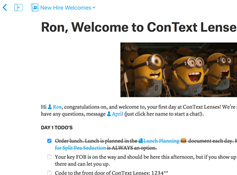 New Hire Welcome Document