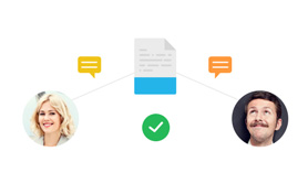 Illustration of people connected by Quip