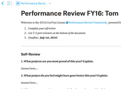 Performance Review Document