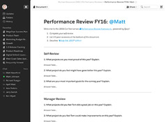 Performance Review Document