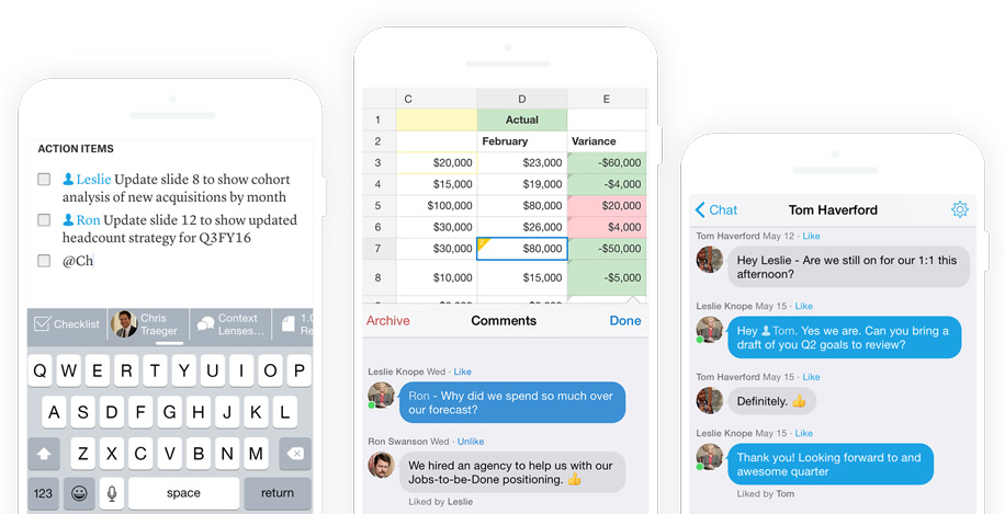 Stay connected via mobile in Quip