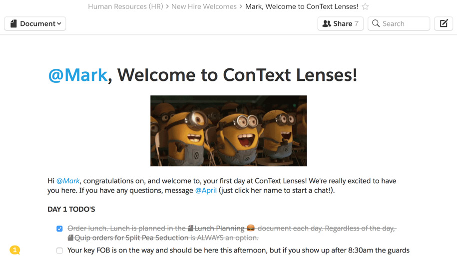Welcome new hires in Quip