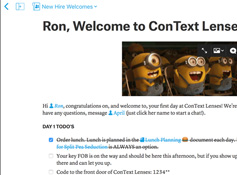 New Hire Welcome Document