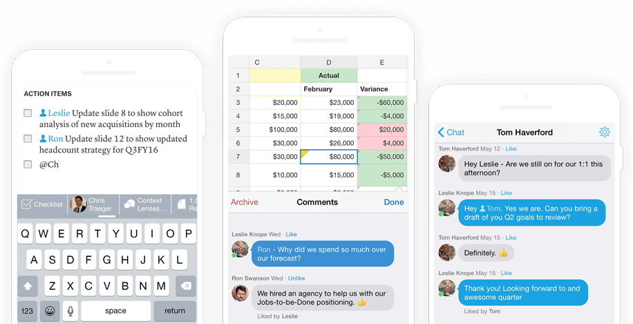 Stay connected via mobile in Quip
